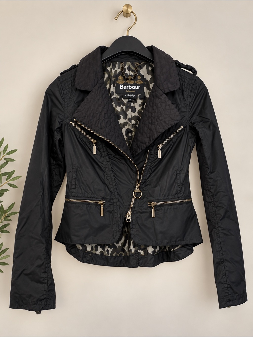 Barbour Gold Label x Temperley Hertfordshire Wax Biker Jacket NWOT Sz 6